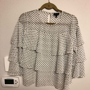 Polka Dot & Ruffle blouse